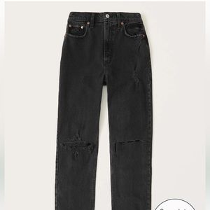 Abercrombie & Fitch 90’s Straight Ultra High Rise Black Jeans
